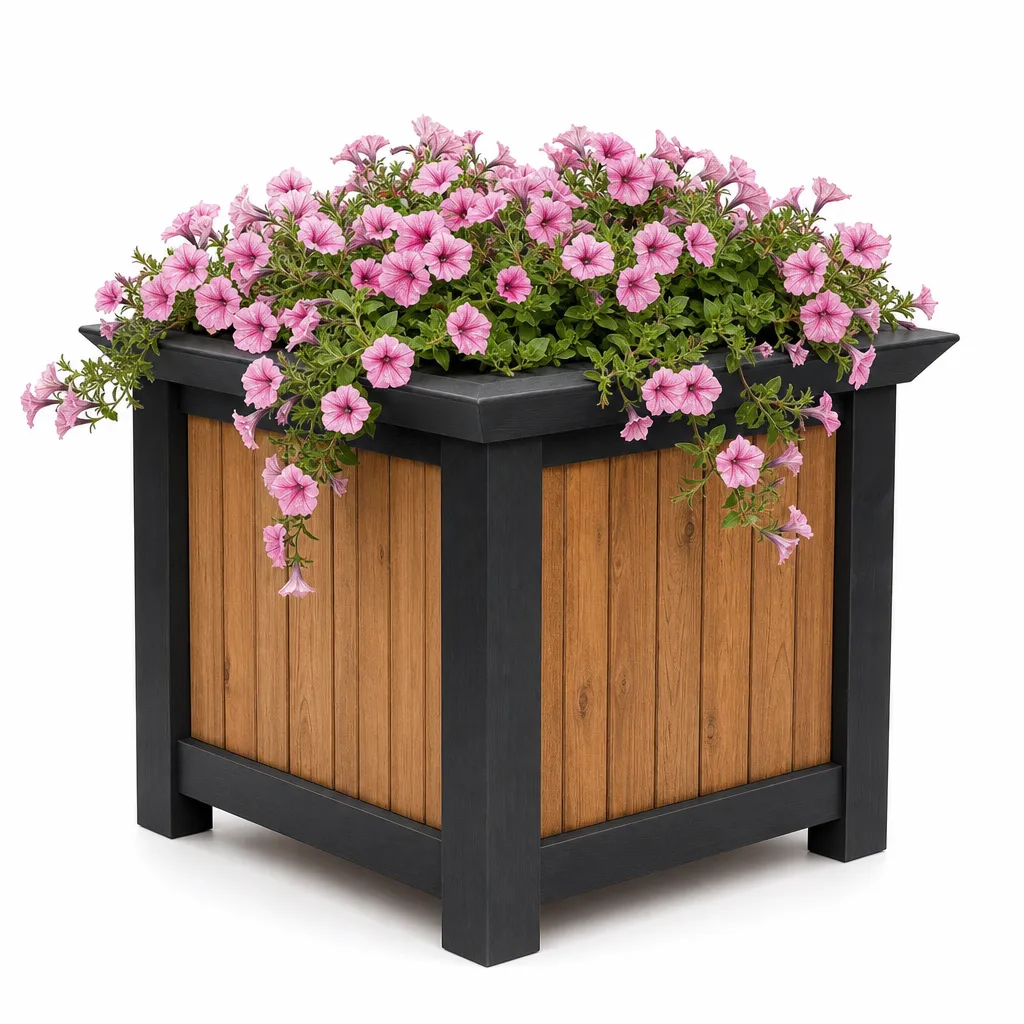 Vera med rosa petunior